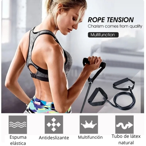 EXTENSOR ELÁSTICO - TRANSFORMA TU CUERPO HOY MIESMO EN CASA!